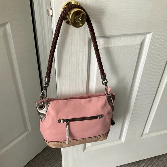 Sak shoulder bag NWOT pink, silver, beige, brown leather - Picture 1 of 10